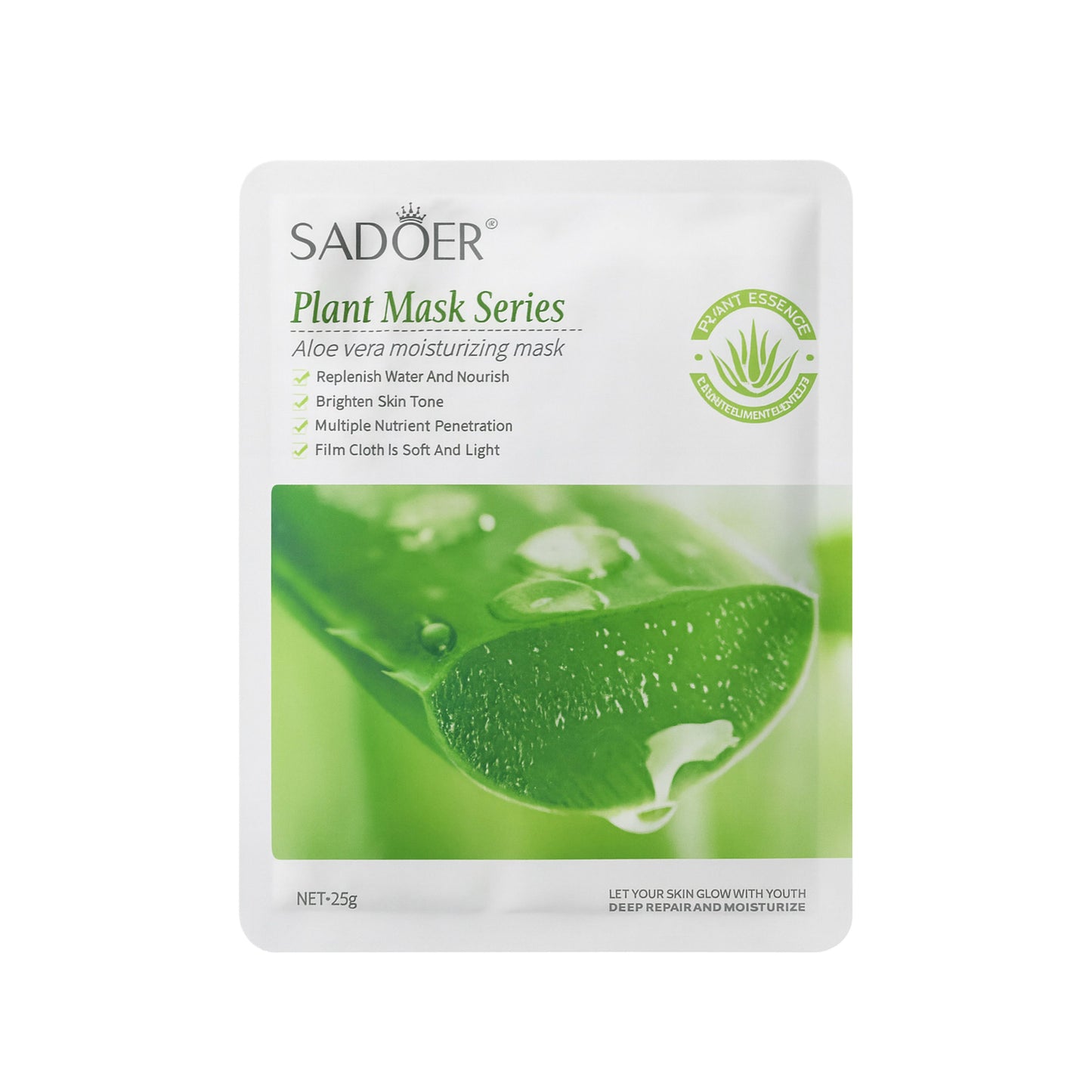 Masca facială SADOER hidratantă cu Aloe Vera SD80597