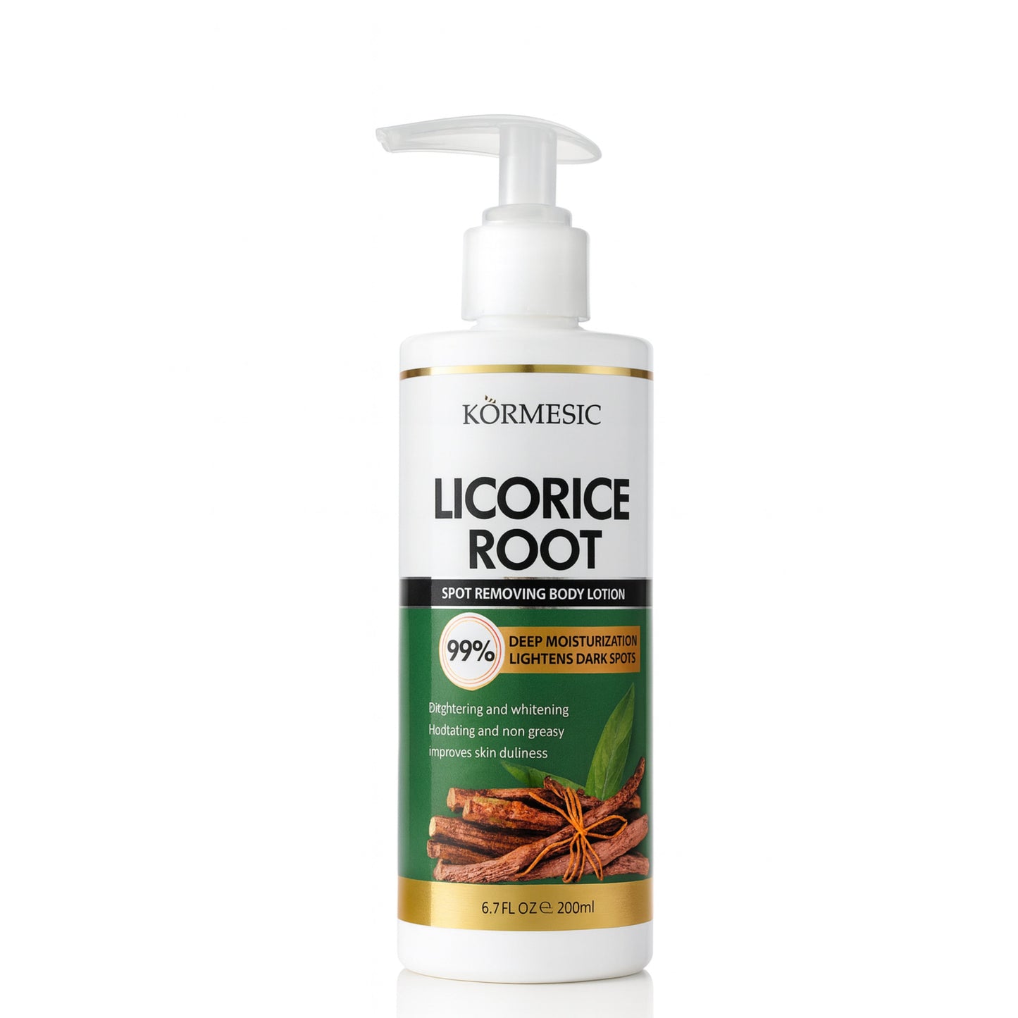 Loțiune de corp cu extract de rădăcină de lemn-dulce – KÖRMESIC Licorice Root Spot Removing Body Lotion (200 ml) KMC559