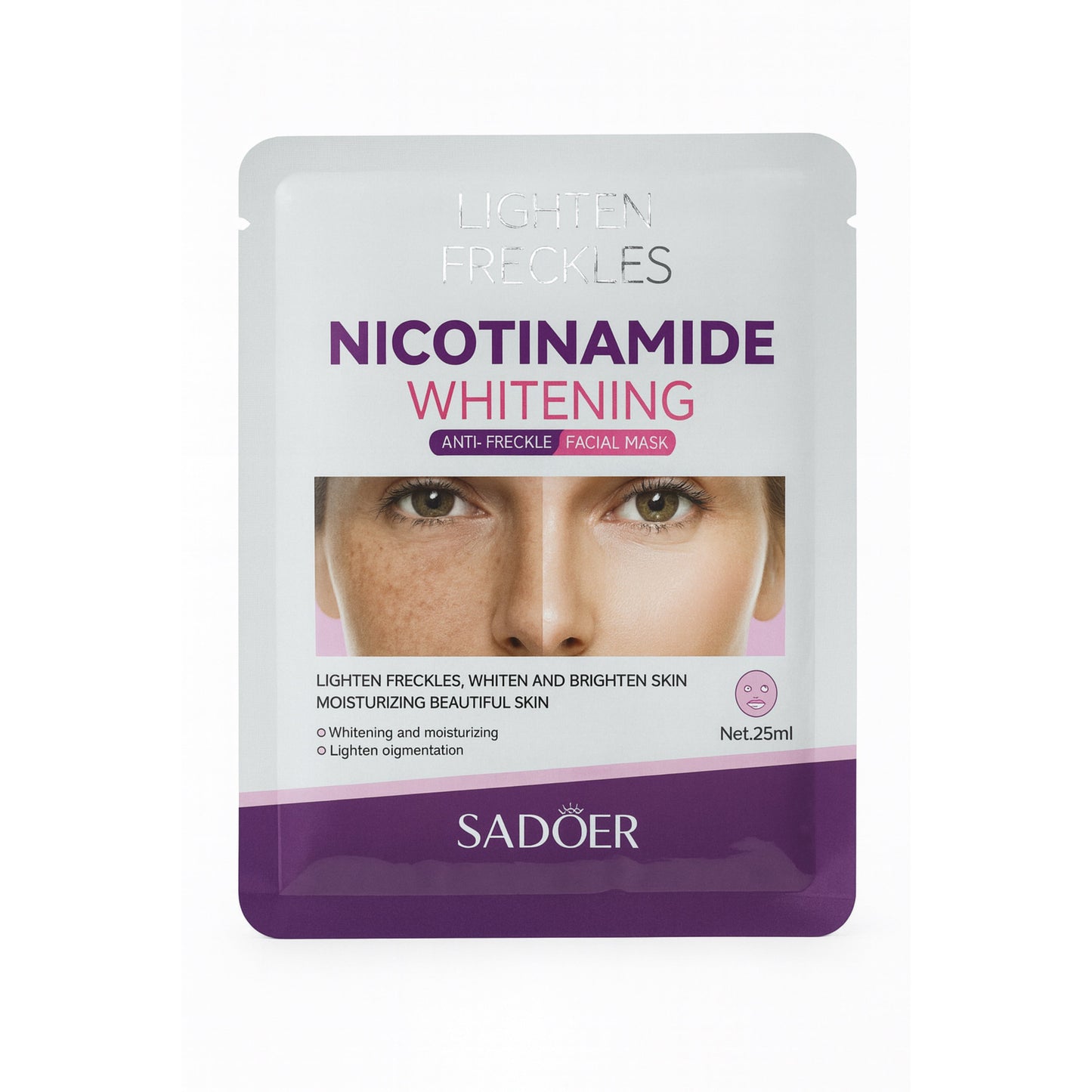 Masca facială SADOER iluminatoare și anti-pete Nicotinamide SD35240