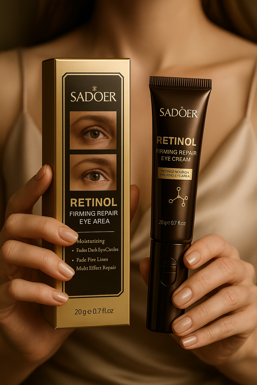 Crema pentru ochi 20g SADOER Retinol Firming Repair Eye Essence Oil cu vibrati SD87747