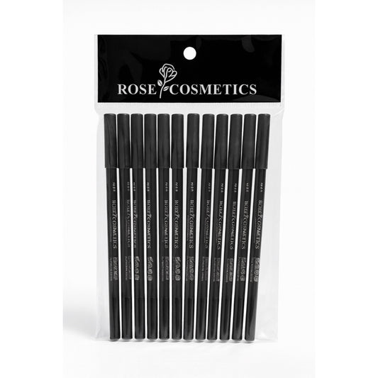 ROSE COSMETICS – Set 12 Creioane de Ochi Negru Intens