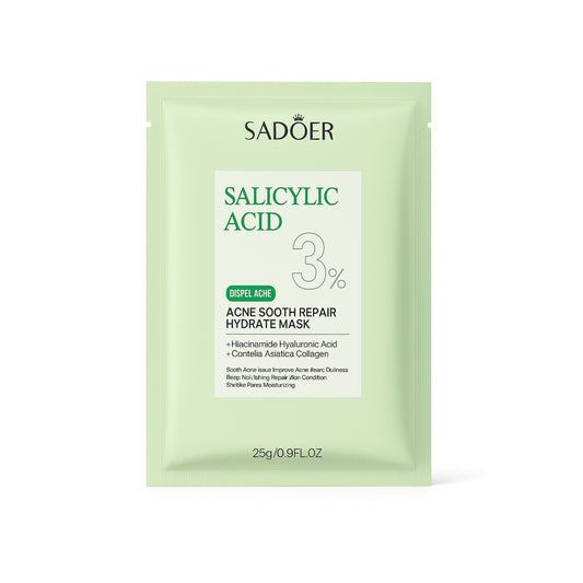 Mască facială SADOER cu acid salicilic – curățare, calmare, regenerare și hidratare. SD12630