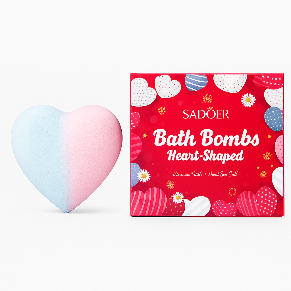 Bomba de Baie SADOER Bath Bomb în formă de inimă 💖