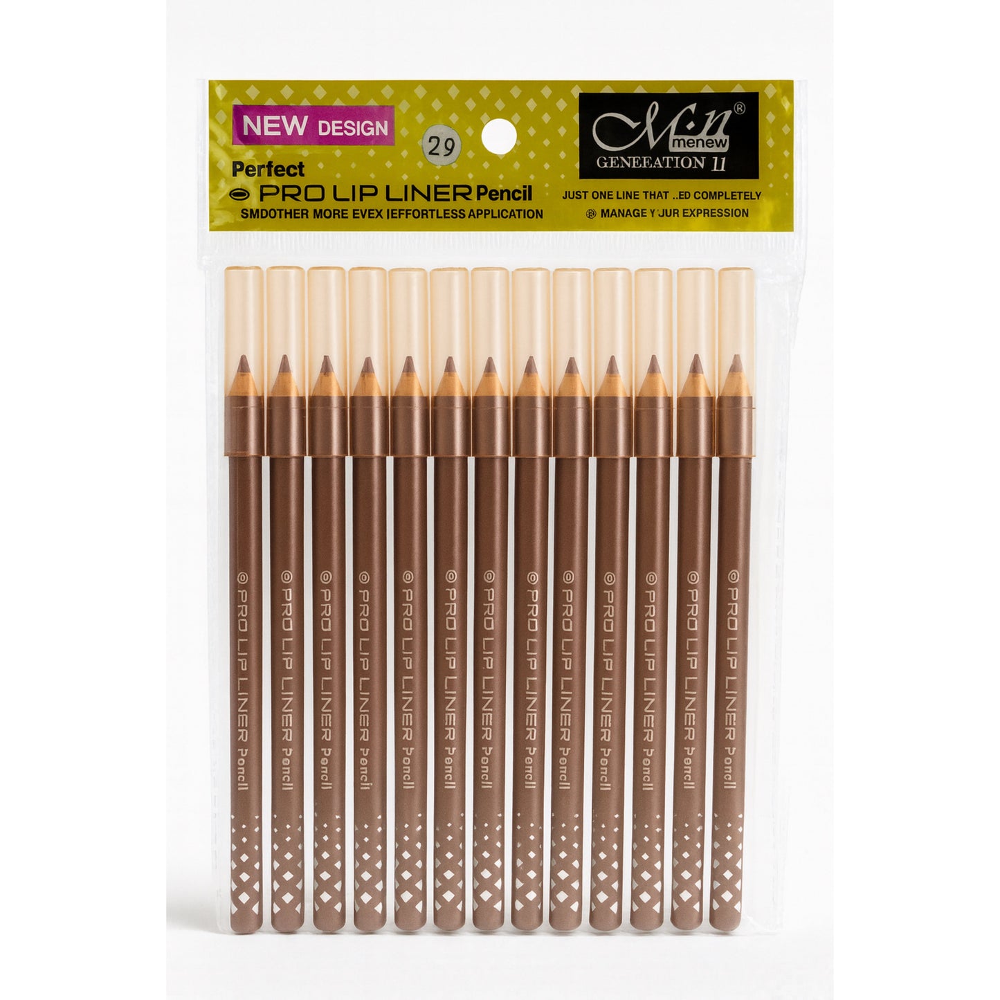 M.N Menow Generation II Perfect Pro Lip Liner Pencil. Creion de contur pentru buze 12 BUC / SET NO020