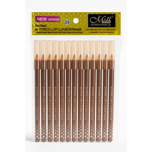 M.N Menow Generation II Perfect Pro Lip Liner Pencil. Creion de contur pentru buze 12 BUC / SET NO020