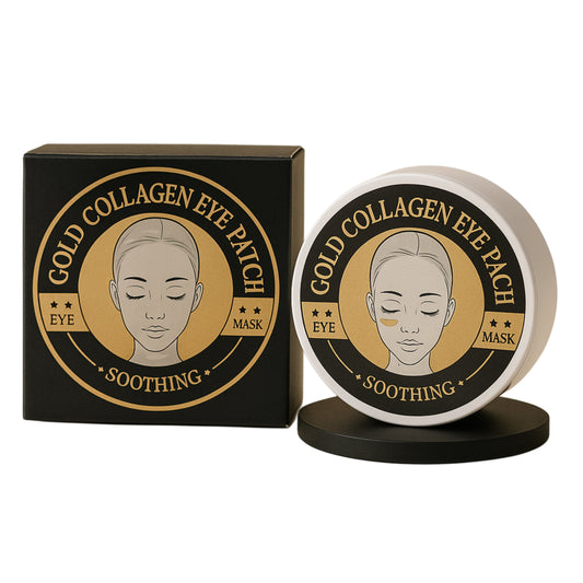 Set 60 Plasturi Hidrogel Premium pentru Ochi cu Aur, Spirulina si Colagen Hidrolizat, Wokali Eye Patch WKL HA-3015